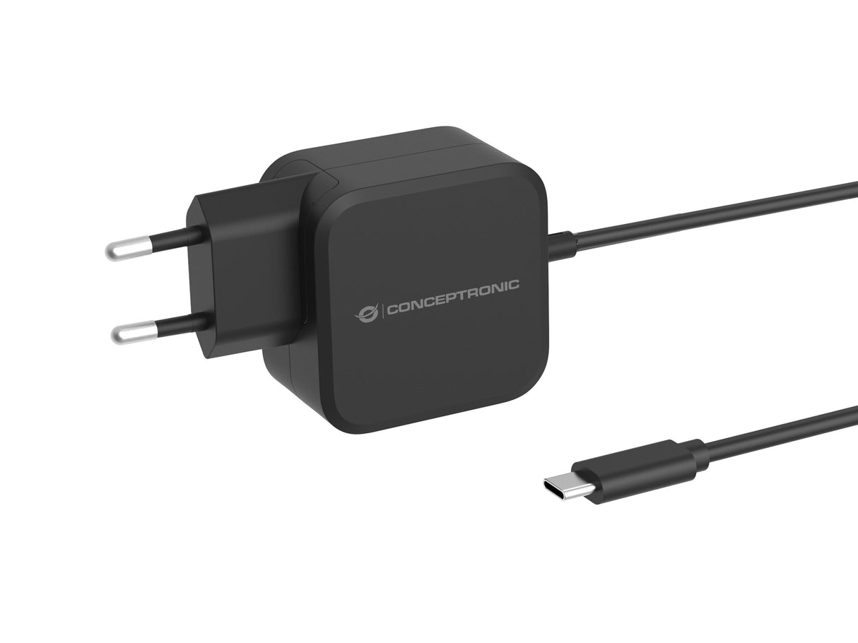 Cargador De Pared Conceptronic Ozul04be 67w Gan Pd Cable Usb-C