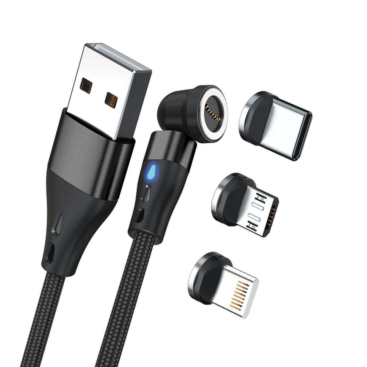 EAN 4040895011602 - RealPower MagneticCharge3 cable USB 1 m USB A Negro imagen 1