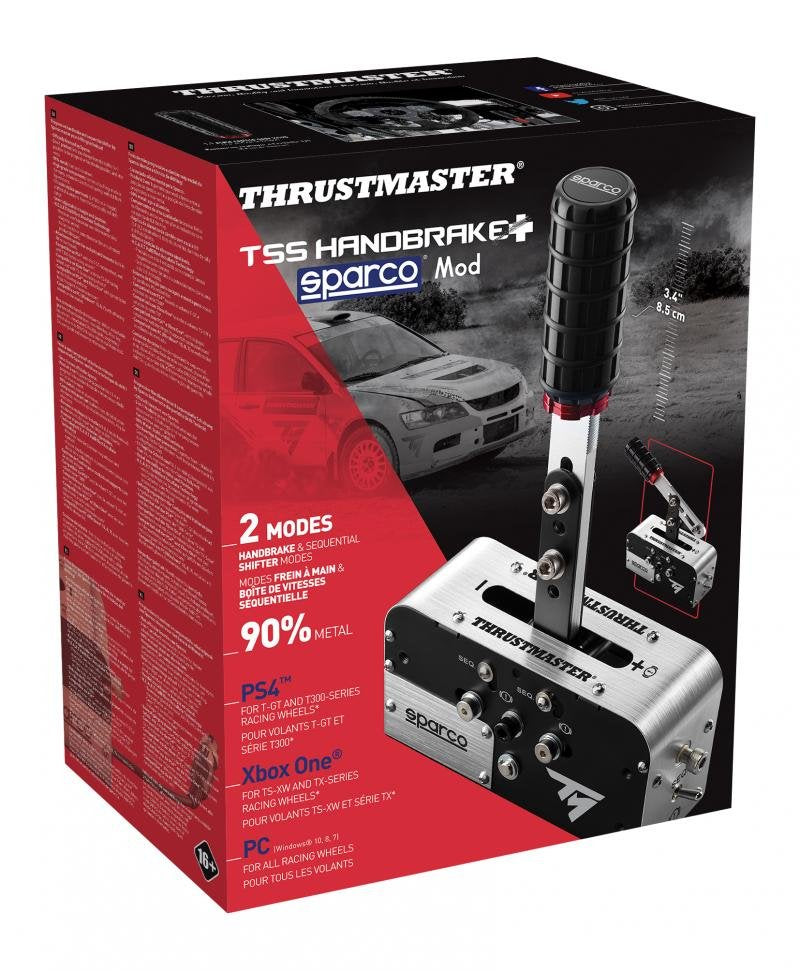 EAN 3362934001797 - Thrustmaster TSS Handbrake Sparco Mod Negro, Acero inoxidable Freno de mano Analógico PC, PlayStation 4, imagen 7