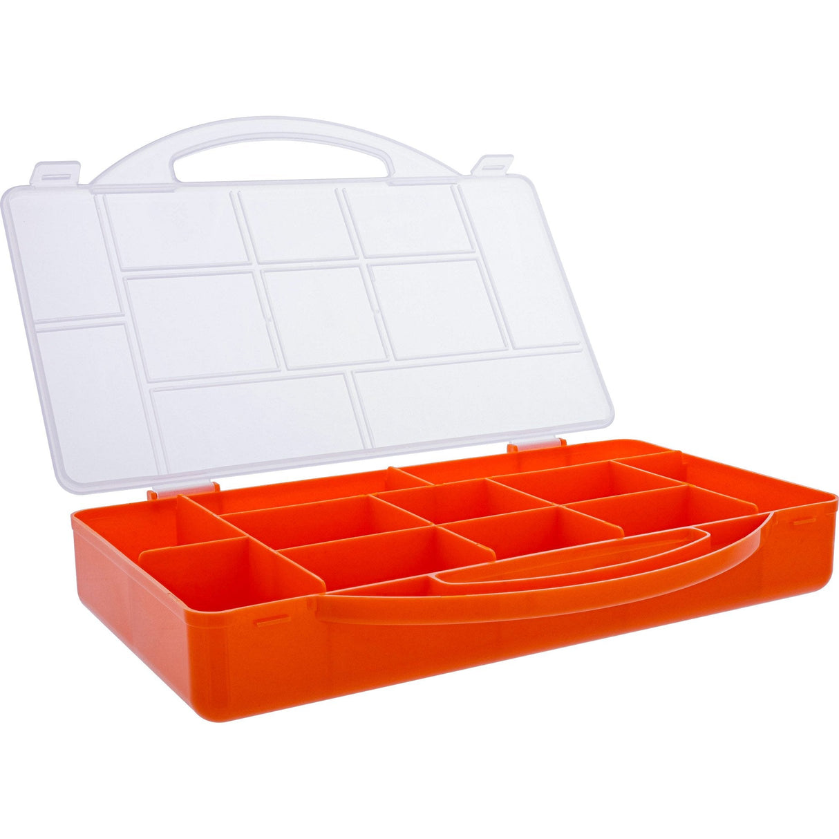 Inline® Small Components Box, 11 Compartments, 271x186x40mm, Orange