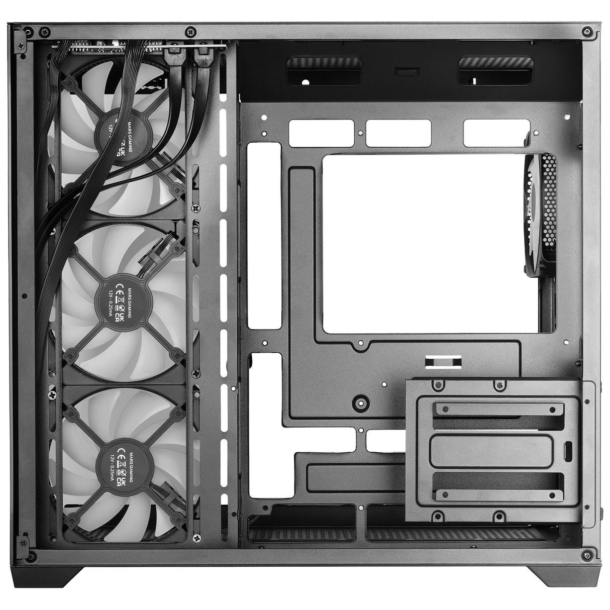 Caja Pc Atx Mars Gaming Mcv5 Cristal Templado Panoramico Argb Gpu 416mm Negra