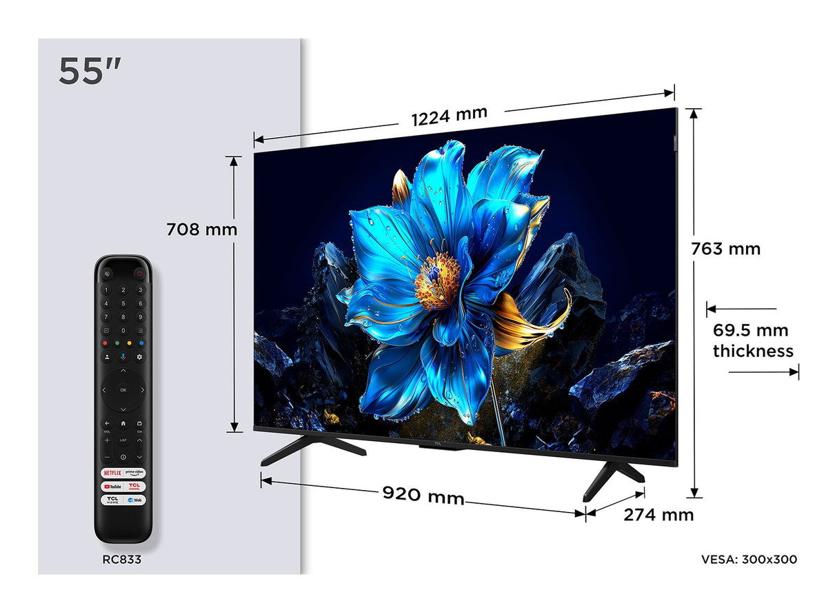 Televisor Tcl 55' Qled 55p7k Ultra Hd 4k Smart Tv Wifi