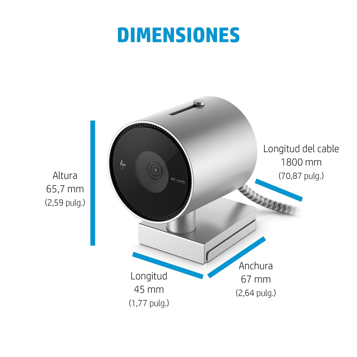 Webcam Hp 950 4k 3840 X 2160 4k Uhd