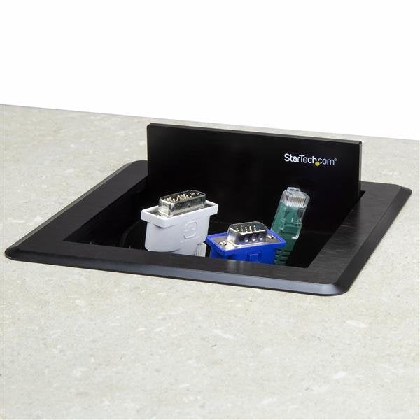 EAN 0065030864770 - StarTech.com BOX4CABLE organizador de cables Escritorio Caja de cables Negro 1 pieza(s) imagen 4
