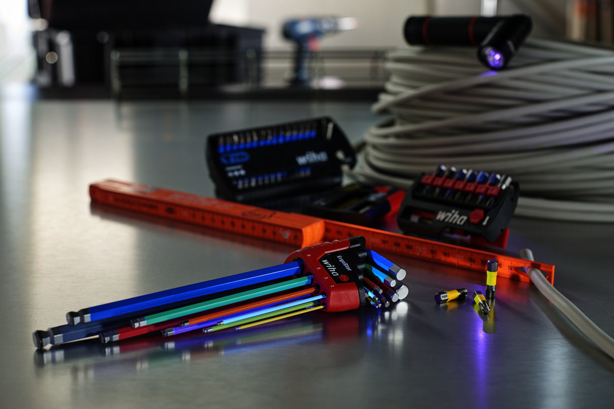 Wiha Juego De Llaves Allen En Soporte Ergostar, Destornillador 41979