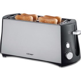 Cloer 3710 - Toaster - 4 Disco - Mate Negro