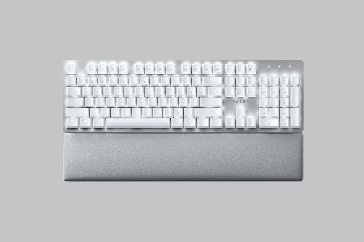 Teclado Inglés Razer Pro Type Ultra Usb + Rf Wireless + Bluetooth Qwerty Ee. Uu. Plata, Blanco