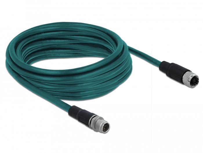 Delock Cable De Red M12 8 Pin Tpu 5 M