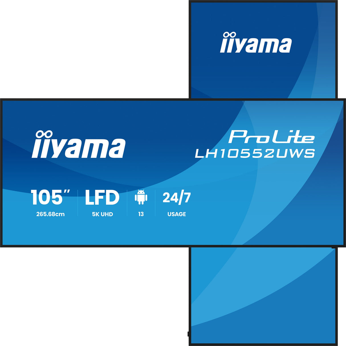EAN 4948570128020 - iiyama LH10552UWS-B1AG pantalla de señalización Diseño de quiosco 2,66 m (104.6") LCD Wifi 500 cd / m² Ul imagen 1