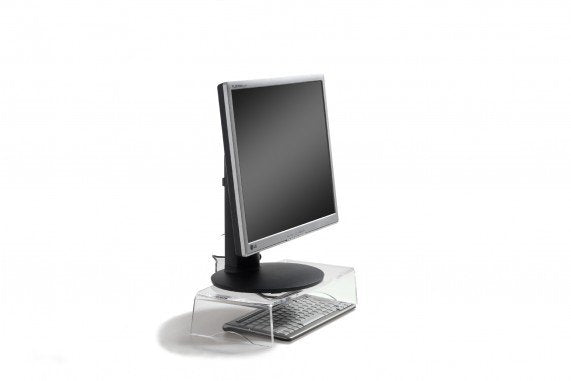 EAN 8717399990875 - BakkerElkhuizen Q-riser 90 76,2 cm (30") Escritorio Transparente imagen 3