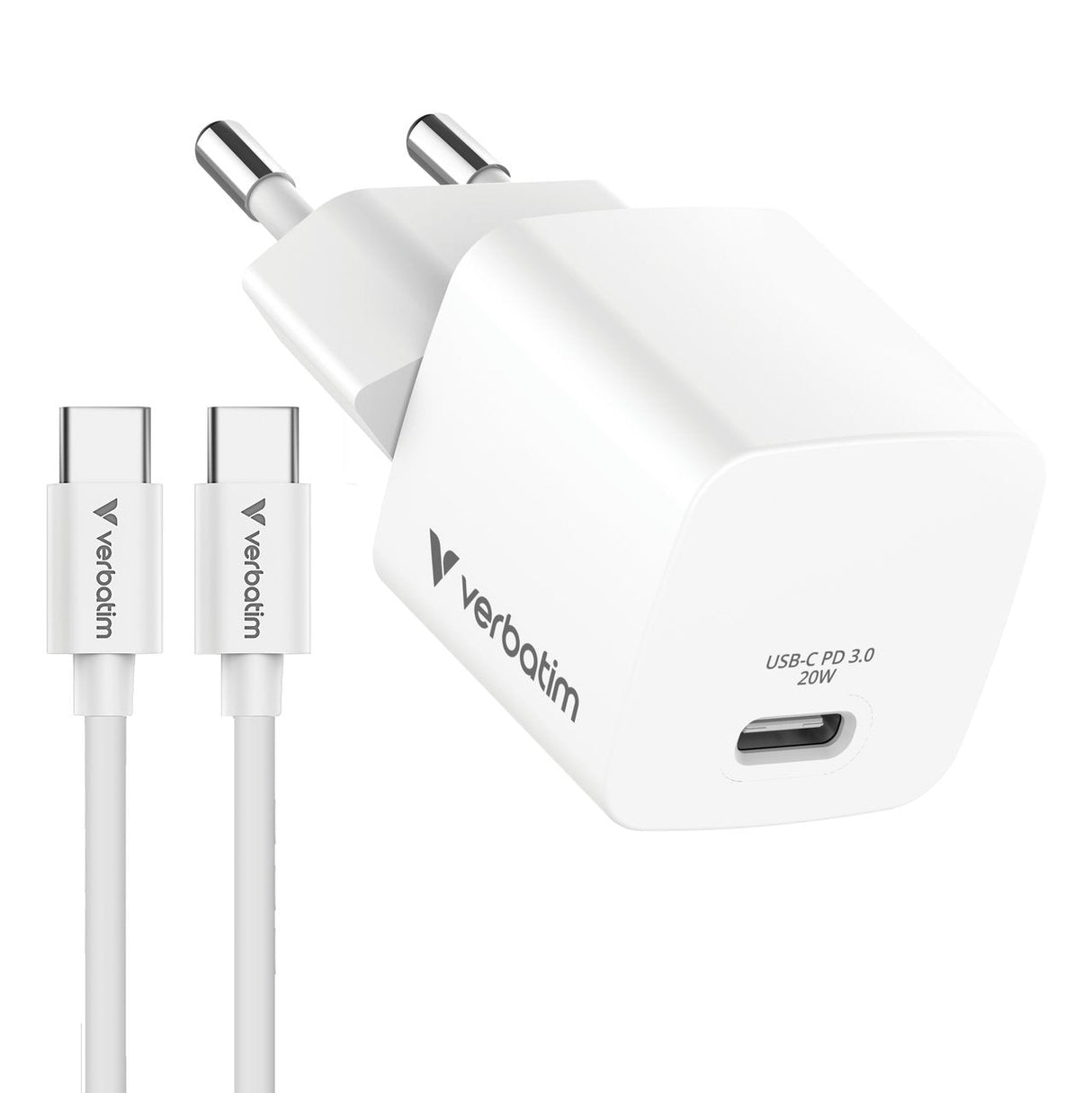 Verbatim Ladeadapter Essentials Set, 20w, Mini Gan