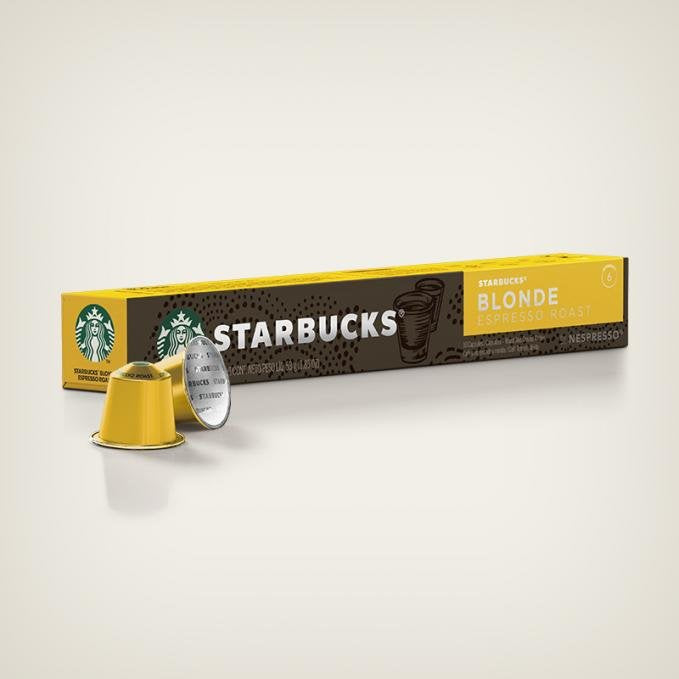 Nespresso Starbucks® Blonde Espresso Roast Kaffeekapseln, Kräftig, 10 Unidades