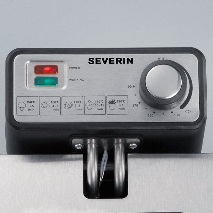 Severin Fr 2431 Freidora Baja En Grasa 3 L Sencillo Acero Inoxidable Independiente 2000 W