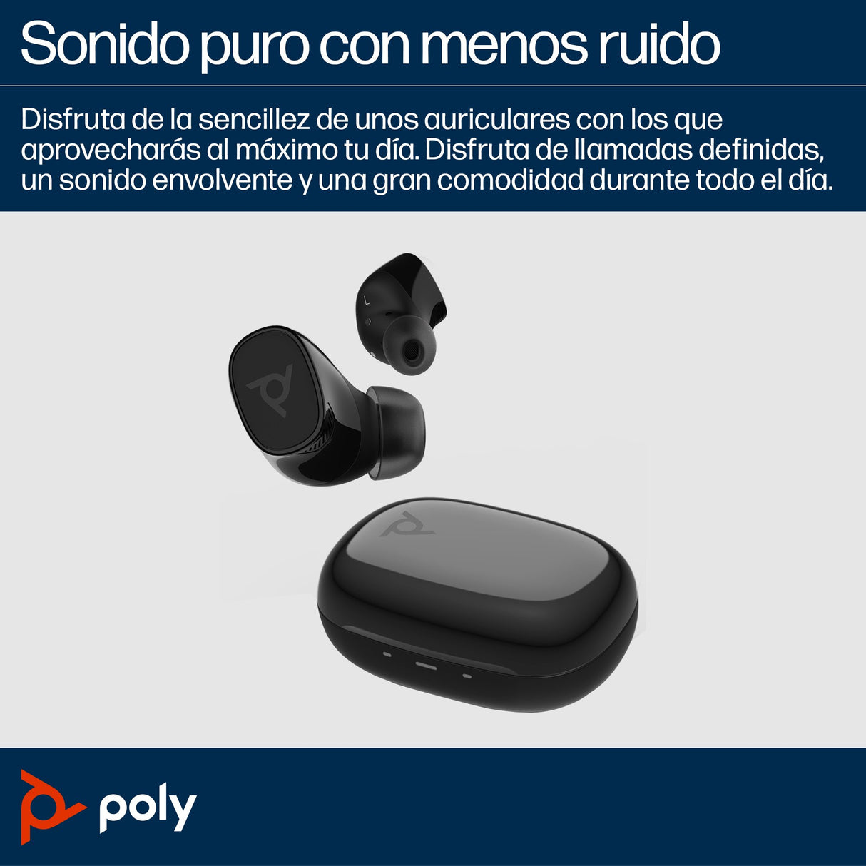 EAN 198122945344 - HP Poly Voyager Free 20 Gray Earbuds +Basic Charge Case Customer Special 1 Inalámbrico Dentro de oído Llam imagen 6
