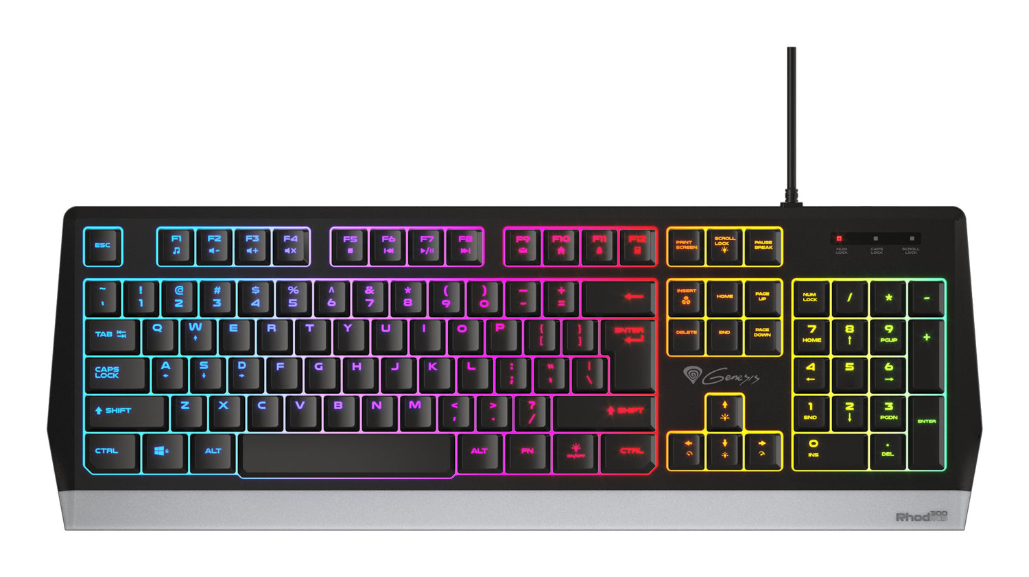 Teclado Gaming Genesis Rhod 300 Rgb Retroiluminado Español
