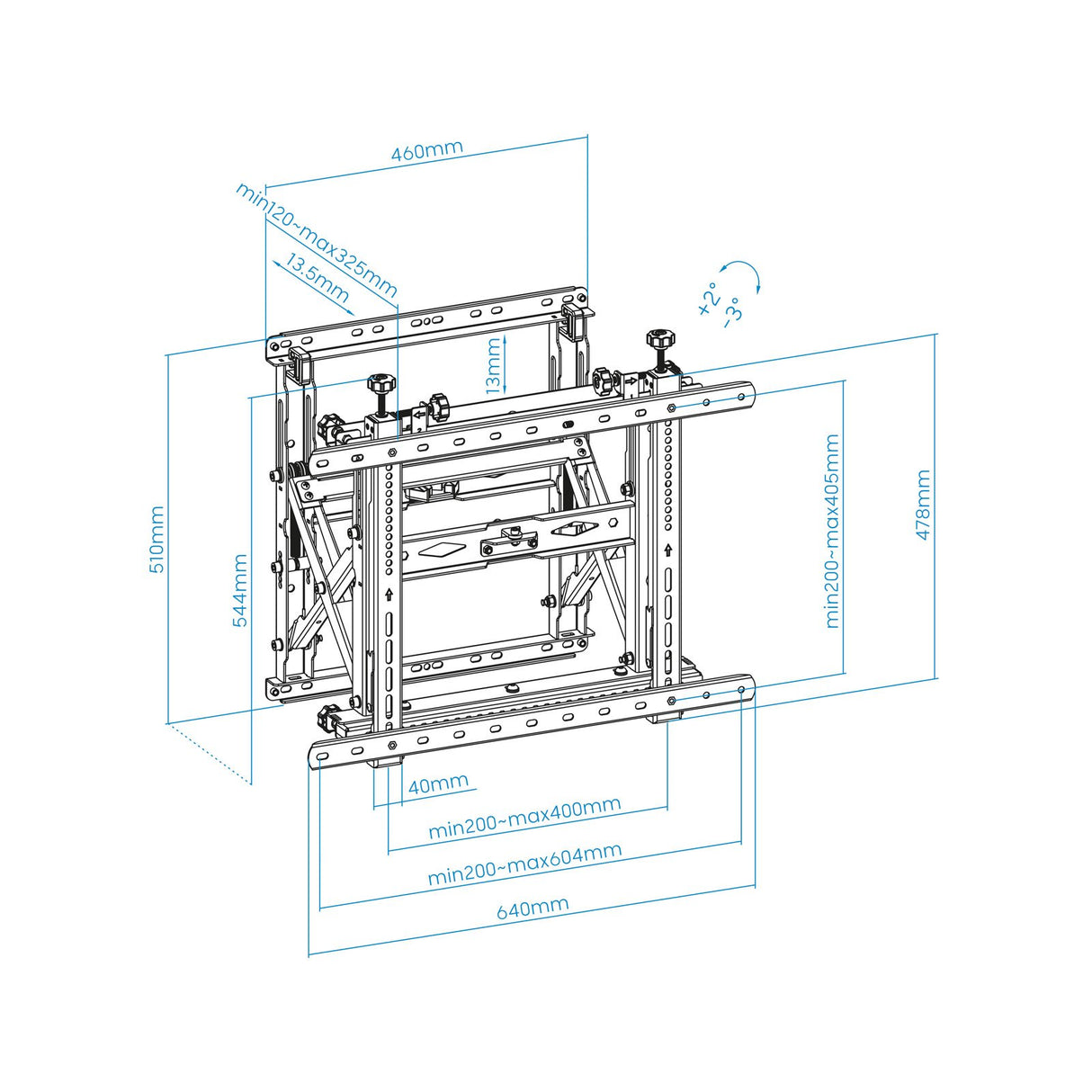 EAN 8433281013070 - TooQ TQVW4571T soporte para pantalla de señalización 177,8 cm (70") imagen 7