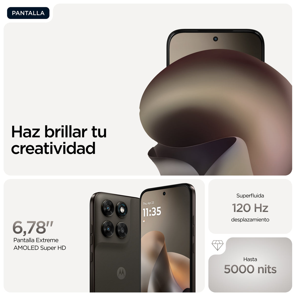Motorola Moto G77 17,3 Cm (6.8") Ranura Híbrida Dual Sim Android 16.0 5g Usb Tipo C 8 Gb 128 Gb 5200 Mah Negro