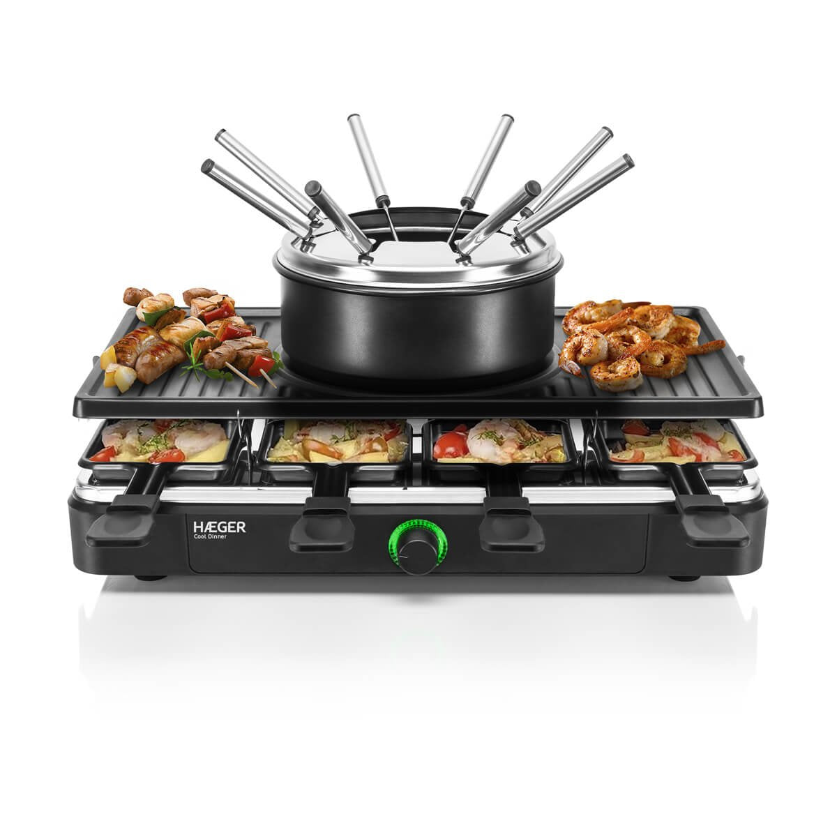 Haeger Gr-Frg.016a Fondue, Gourmet Y Wok 8 Personas(S)