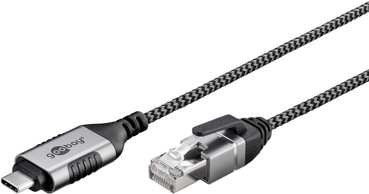 EAN 4040849744044 - Goobay 74404 cambiador de género para cable USB 3.1 type A RJ45 Negro, Plata imagen 3