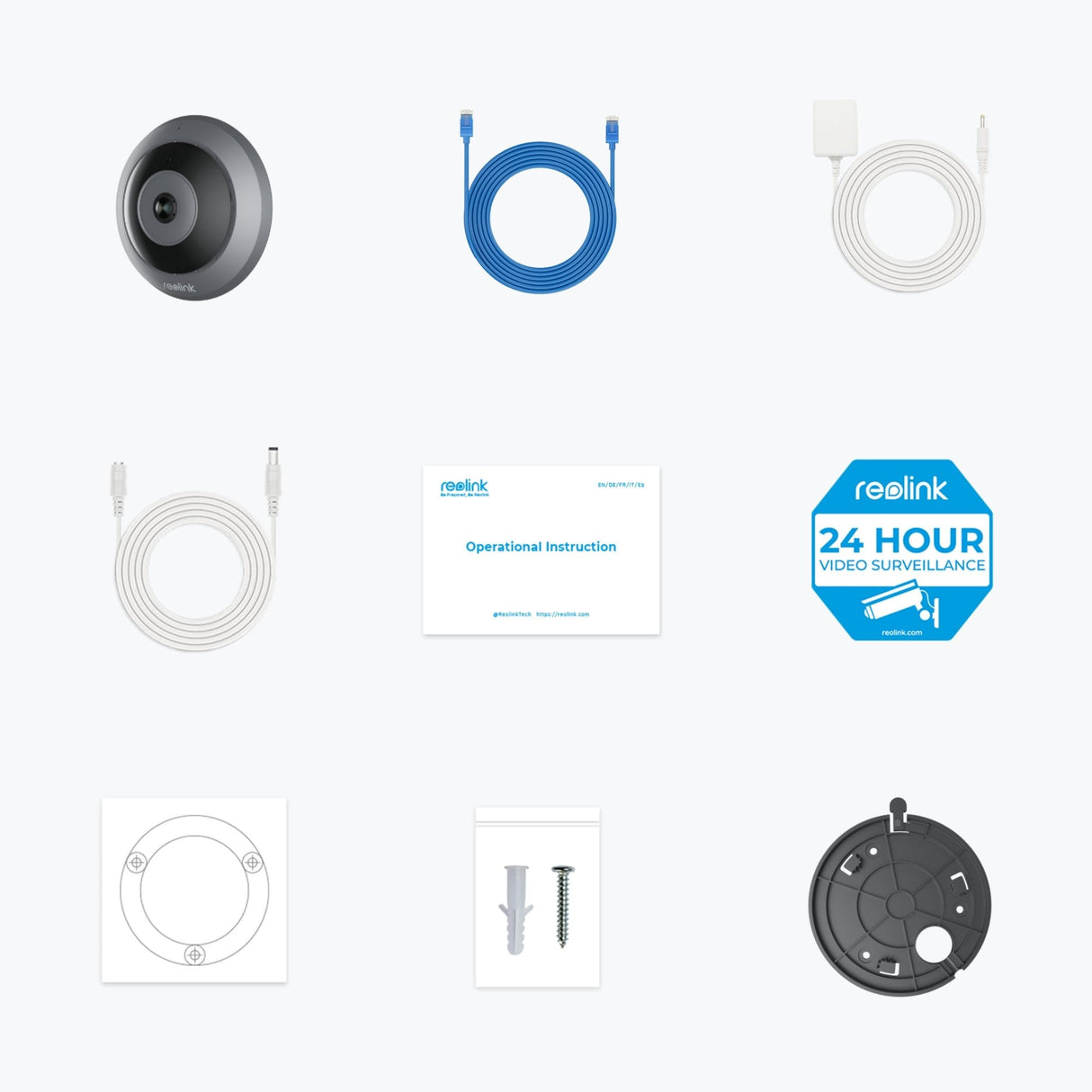 Reolink Fisheye Series W520 Cámara De Seguridad Ip Interior 2560 X 2560 Pixeles Techo/Pared