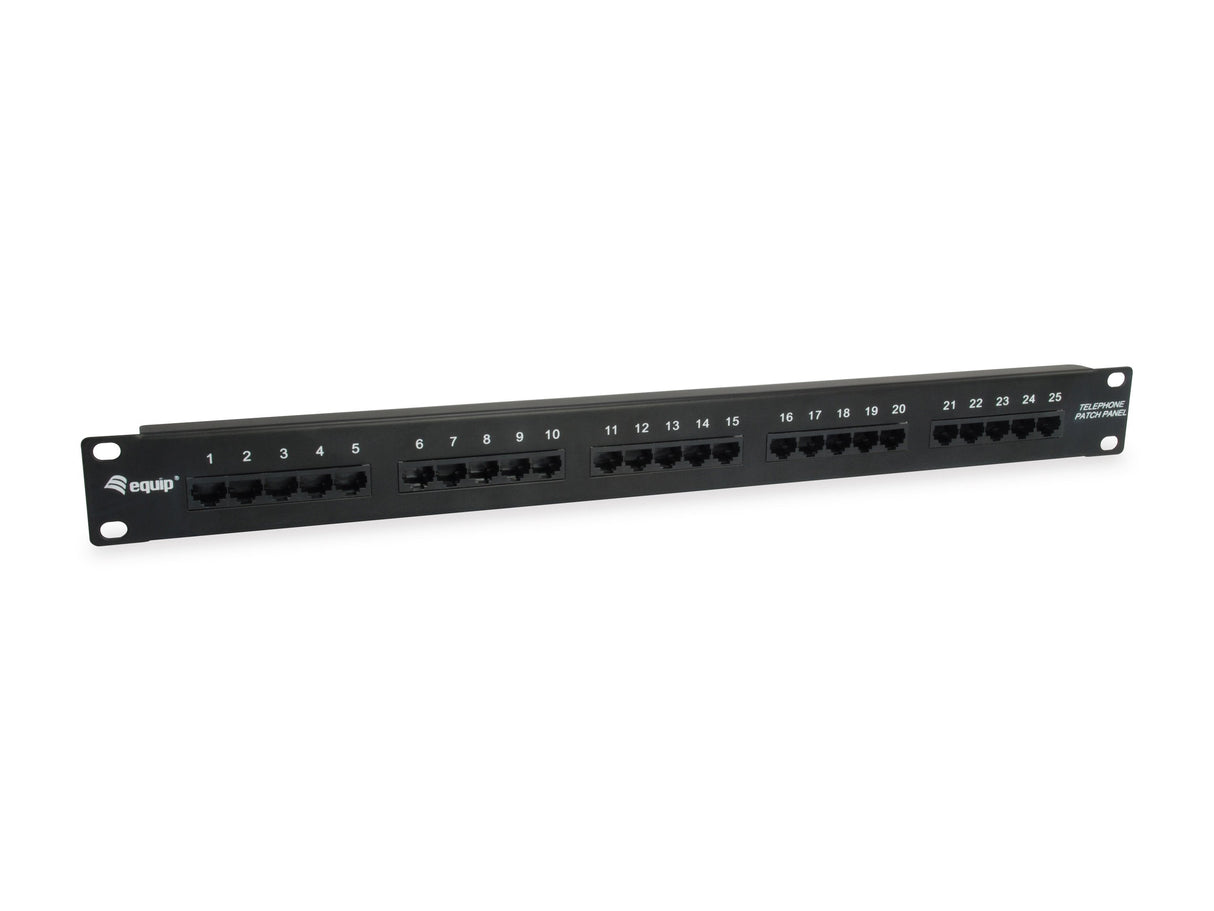 Equip Patchpanel 25x Rj45 Cat3 19" 1he Isdn Negro