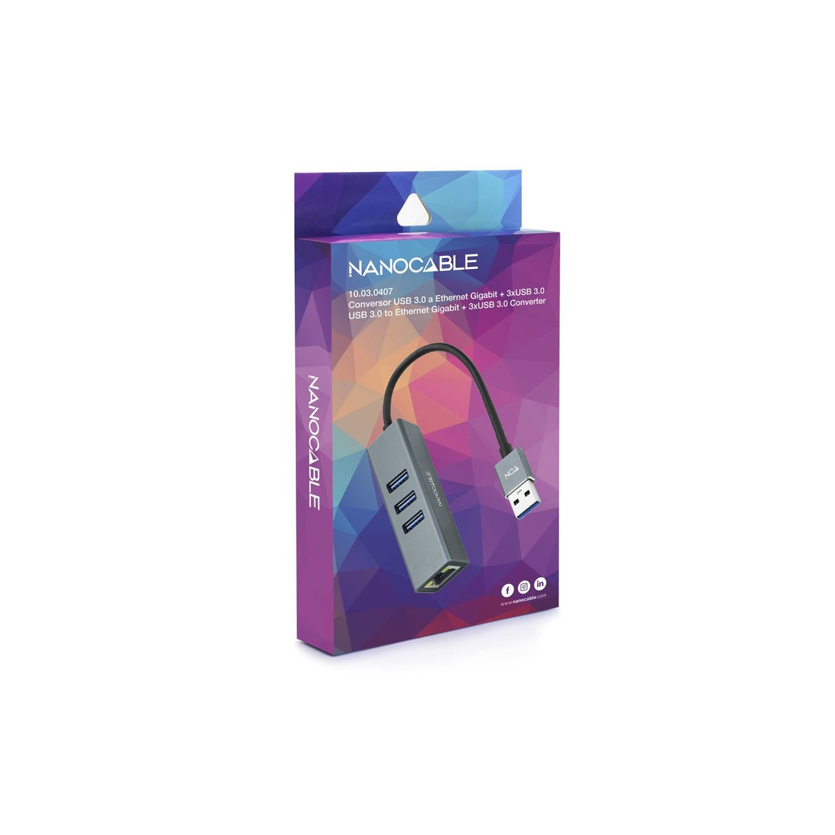 EAN 8433281011465 - Nanocable 10.03.0407 base para portátil y replicador de puertos Alámbrico USB 3.2 Gen 1 (3.1 Gen 1) Type- imagen 5