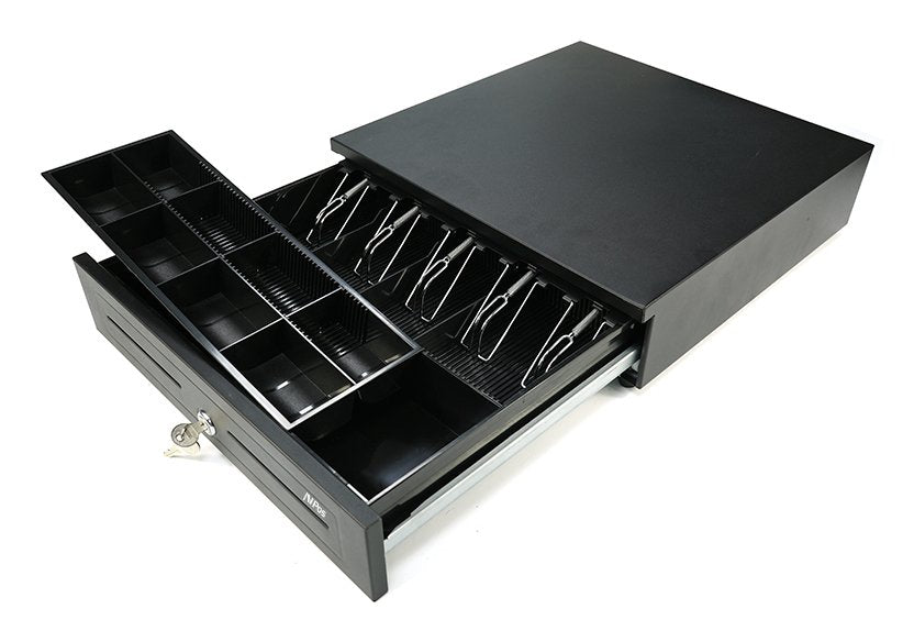 Avpos Cash-U285 Cajon Portamonedas 41cm Automatico - 5 Posiciones Billetes - 8 Posiciones Monedas - Rj11 - Acero De