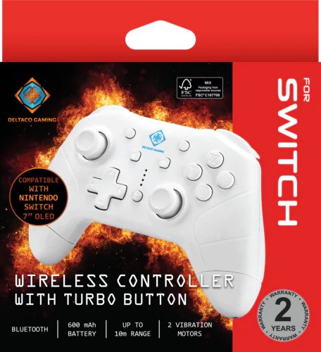 Mando Inalámbrico Deltaco Para Nintendo Switch Blanco