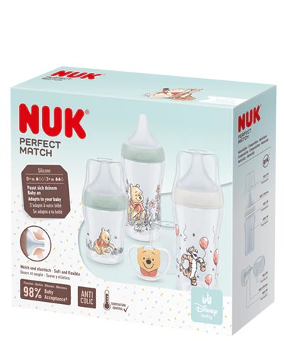 Nuk Perfect Match Disney Winnie Pooh Set, Beige & Mint