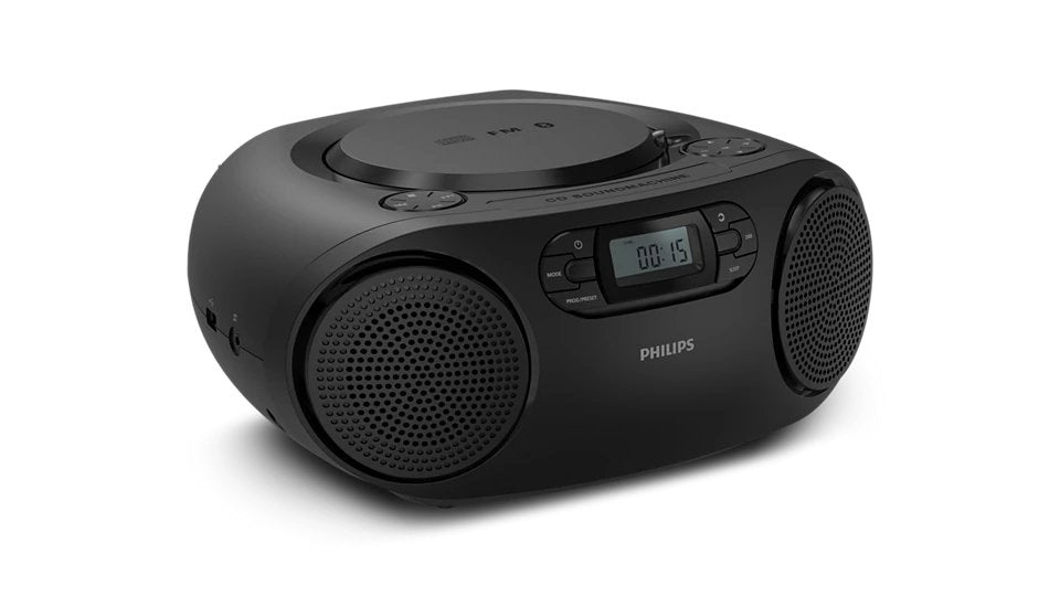 Radio Cd Philips Taz2000b 3w Rms Con Cable Con Pilas Negra