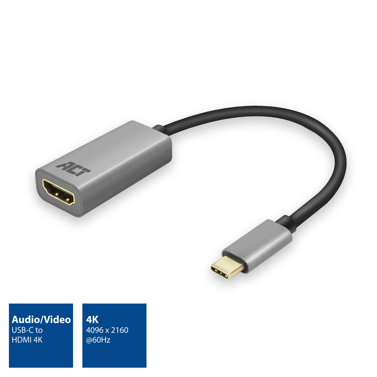Adaptador Usb-C Hdmi 4k 0,15 M Aluminioconvertidor De Vídeo Y Audio De Usb-C A Hdmiresolución Máxima De 4096 X 2160 (4k) A 60 Hz