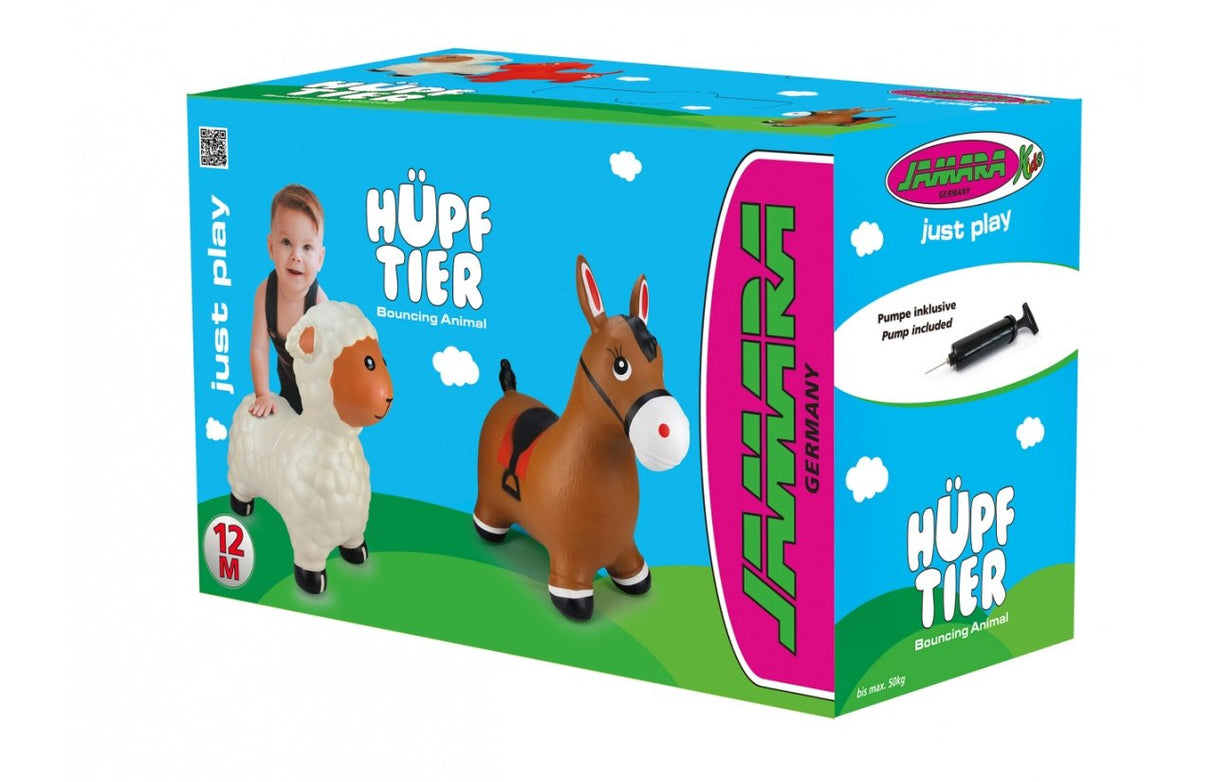 EAN 4042774458836 - Jamara Hopping animal horse brown with pump Animales imagen 2