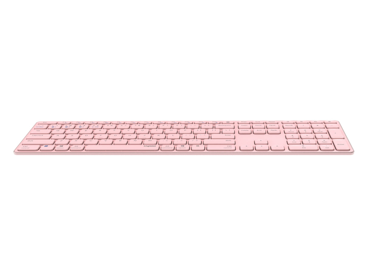 Rapoo E9800m Teclado Bluetooth Qwerty Rosa