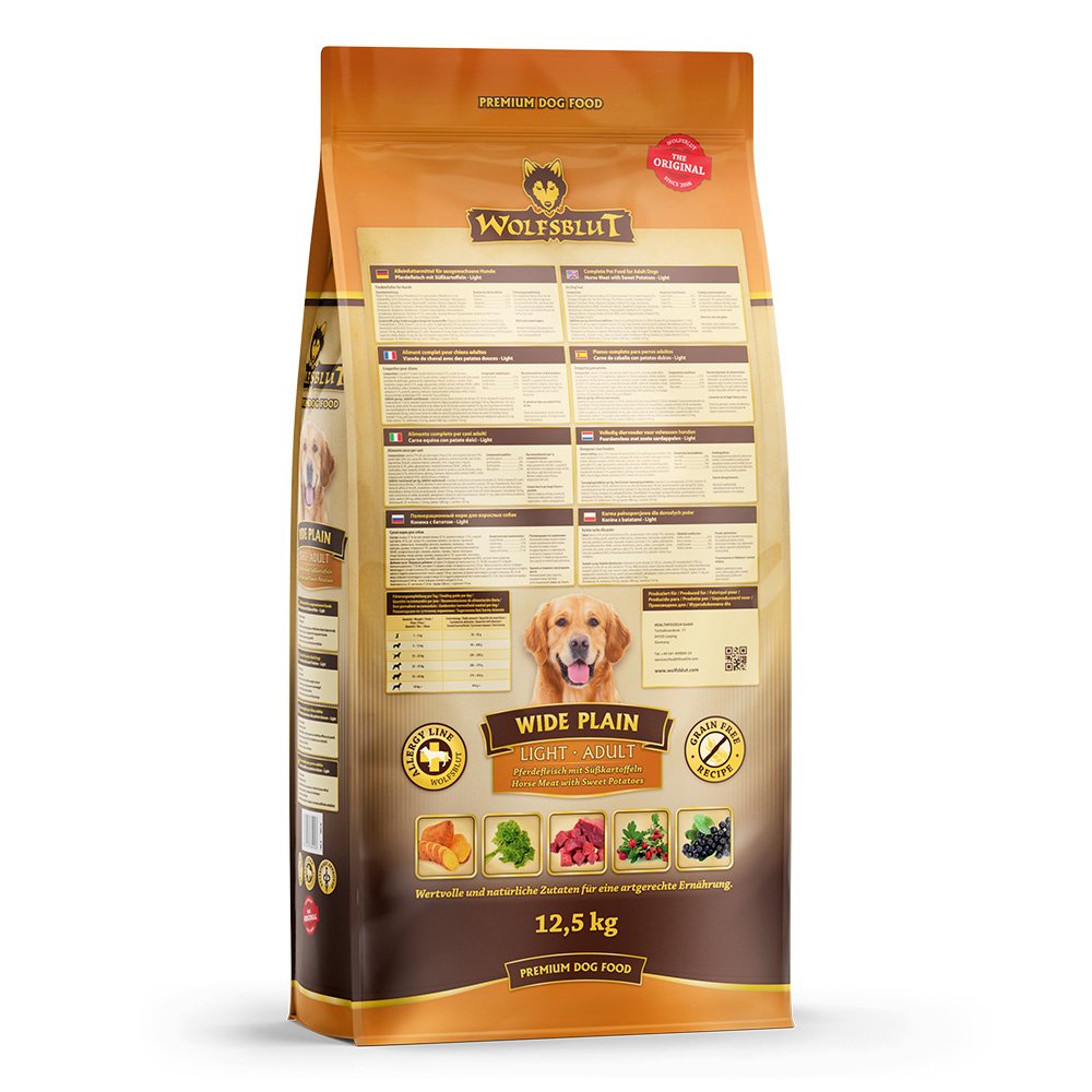 Wolfsblut Plain Adult Light 12,5 Kg Adulto Cabello, Batata