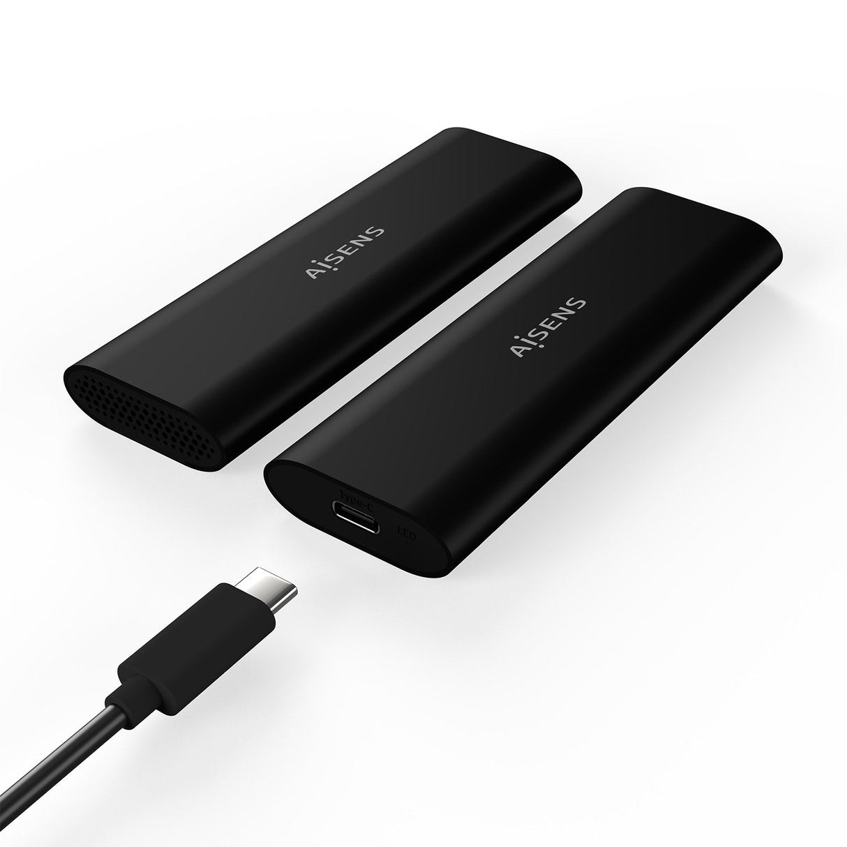 Aisens Caja Externa Para Disco Ssd M.2 Sata Nvme Usb 3.1 Sin Tornillos Asm2-014b