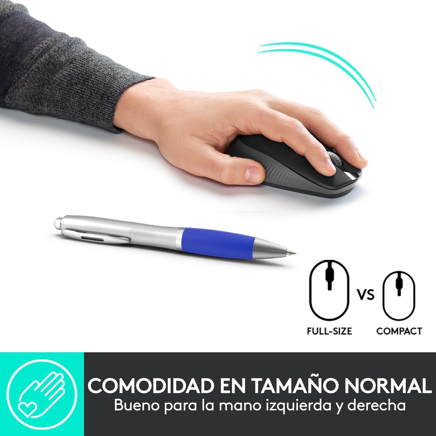 EAN 5099206091825 - Logitech 910-005905 ratón Oficina Ambidextro RF inalámbrico Óptico 1000 DPI imagen 9