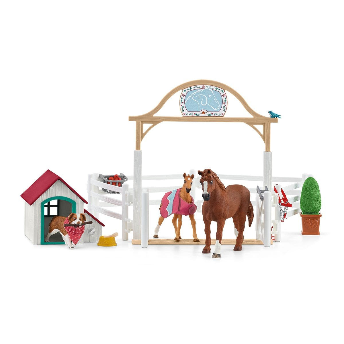 Schleich Horse Club HannahS Guest Horses With Ruby The Dog