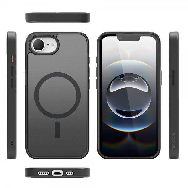 Nevox Styleshell Invisio (Negro, Iphone 16e, Compatible Mit Magsafe) 2500