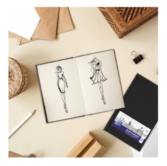 Oxford Artbook Bloc De Dibujo Cosido 96h Papel Esbozo Ahuesado 100gr A4 Negro