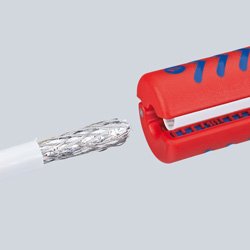 Knipex Herramienta Pelacables Para Cables Coaxiales 16 60 100 Sb , Herramienta Pelacables/Desmanteladora 1660100sb