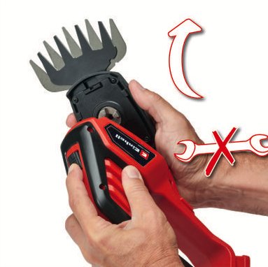 EAN 4006825652710 - Einhell GE-CG 18/100 tijera de césped inalámbrica 8 mm 18 V Ión de litio Negro, Rojo imagen 4