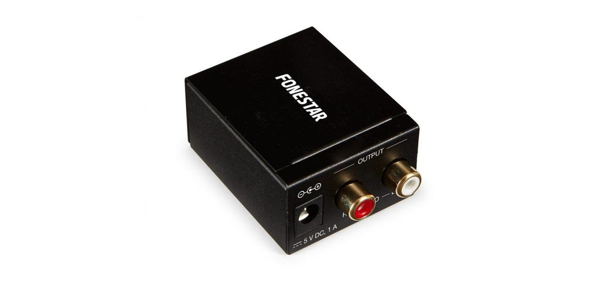 Convertidor De Audio Fonestar Fo-37da Entrada Toslink Y Rca Salida 2x Rca