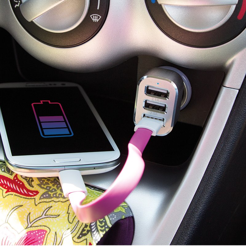 Logilink Pa0082 Cargador De Coche , 5100 Mah, Usb De 3 Tomas