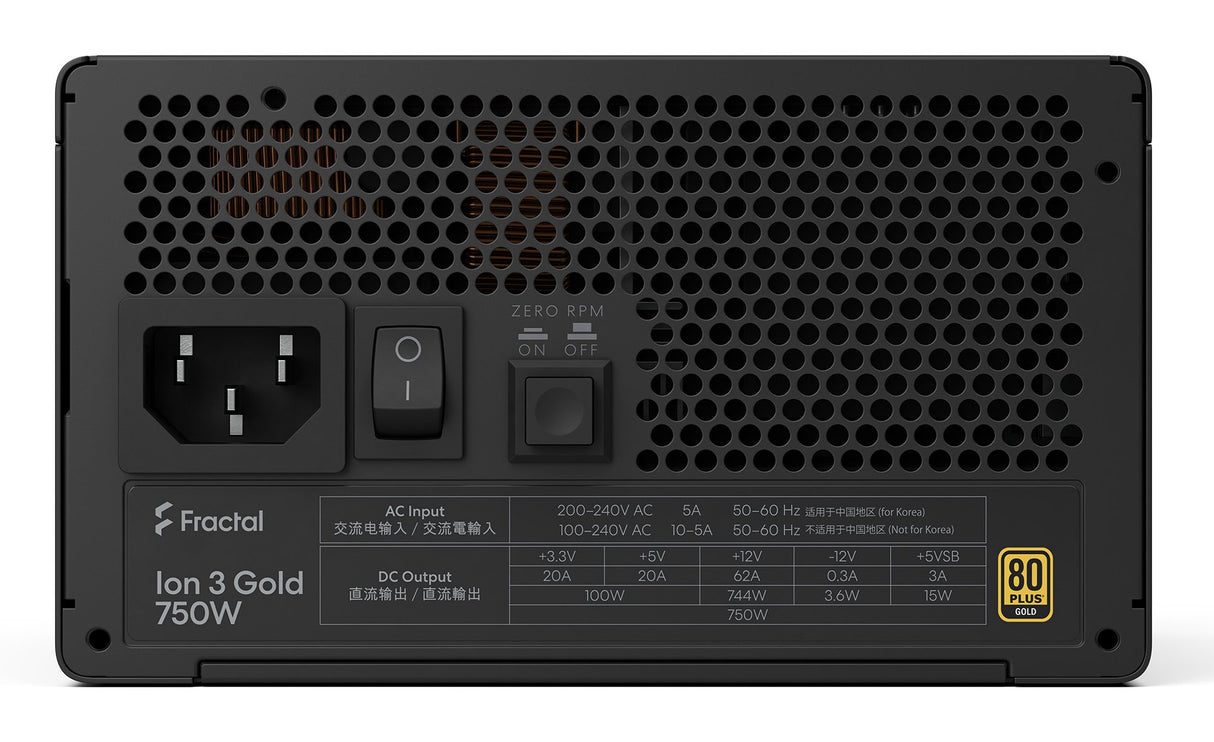 EAN 7340172710257 - Fractal Design Ion 3 Gold 750W unidad de fuente de alimentación 24-pin ATX ATX Negro imagen 3