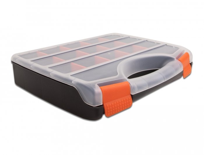 Sortimentsbox Mit 17 Fächern 320 X 255 X 60 Mm Naranja Schwarz