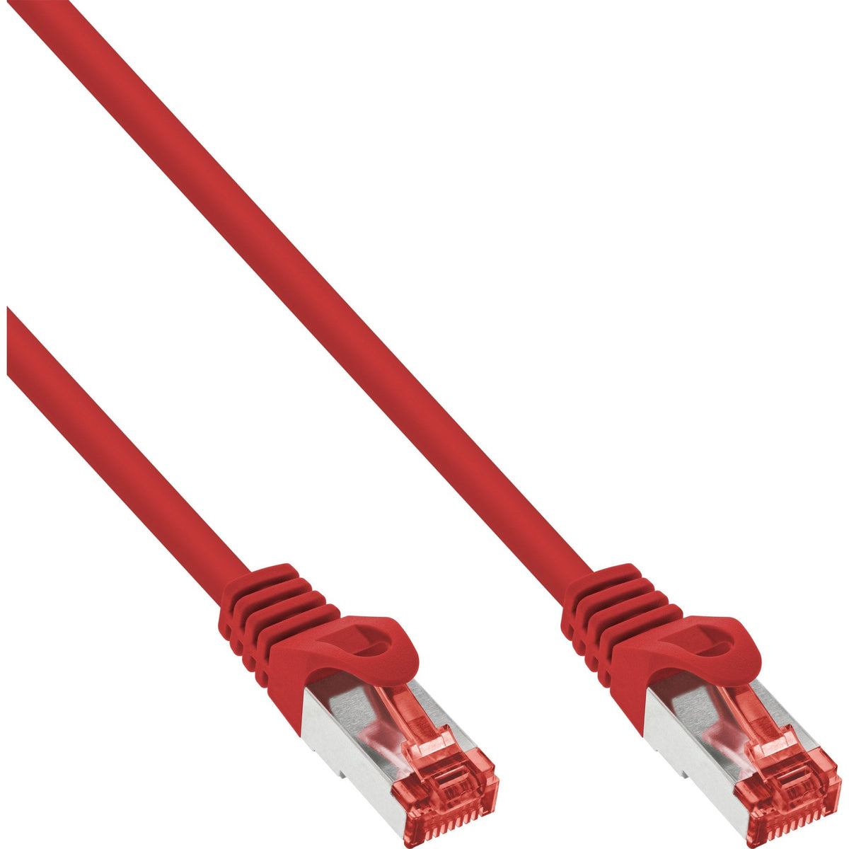 Cable De Red Inline S/Ftp Pimf Cat.6 250mhz Cobre Libre De Halógenos Rojo 0.3m