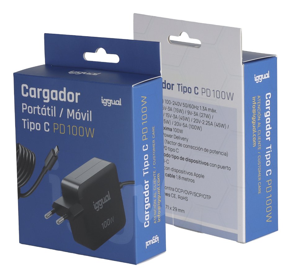 Cargador Iggual Portátil Y Móvil Tipo C Pd 100w