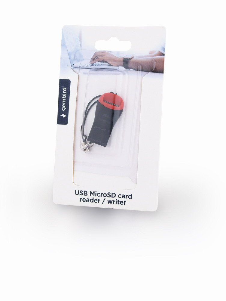 EAN 8716309107174 - Gembird FD2-MSD-3 lector de tarjeta USB 2.0 Negro, Rojo imagen 2
