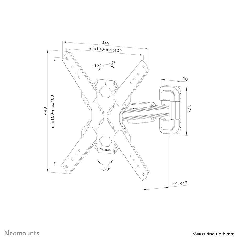 EAN 8717371448844 - Neomounts WL40S-840BL14 soporte para TV 165,1 cm (65") Negro imagen 20