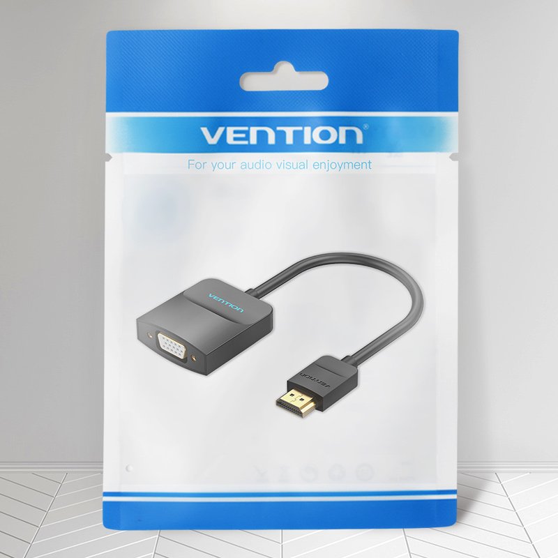 Conversor Vention 42154 Hdmi Macho Vga Hembra 15cm Negro